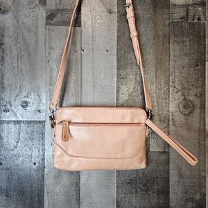 Frye Melissa Small Leather Crossbody Pink Salmon
